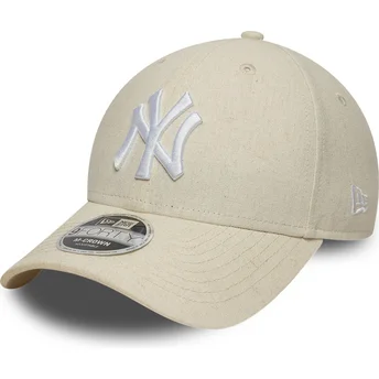 Cap izliekta beige snapback 9FORTY M-Crown Linen no New York Yankees MLB no New Era