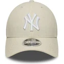 cap-izliekta-beige-snapback-9forty-m-crown-linen-no-new-york-yankees-mlb-no-new-era