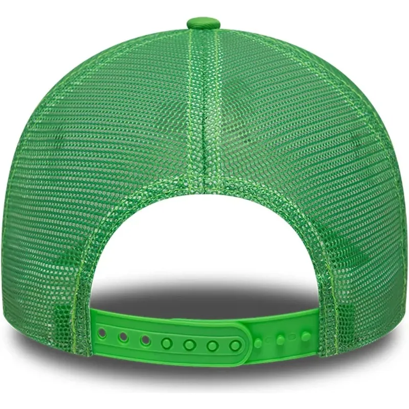 czapka-trucker-zielono-biala-z-zielonym-logo-a-frame-league-essential-oakland-athletics-mlb-new-era
