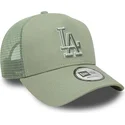 grune-trucker-kappe-mit-grunem-logo-a-frame-outline-der-los-angeles-dodgers-mlb-von-new-era