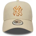 cap-izliekta-beige-snapback-a-frame-outline-no-new-york-yankees-mlb-no-new-era