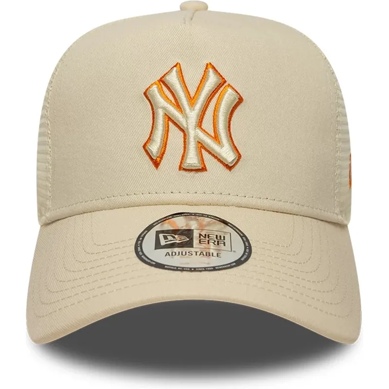 cap-izliekta-beige-snapback-a-frame-outline-no-new-york-yankees-mlb-no-new-era