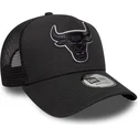 cepur-izliekta-soferis-melns-snapback-a-frame-outline-no-chicago-bulls-nba-no-new-era