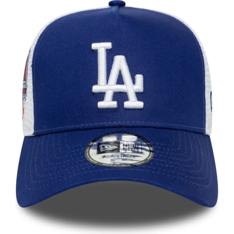 new-era-a-frame-side-patch-los-angeles-dodgers-mlb-blue-trucker-hat