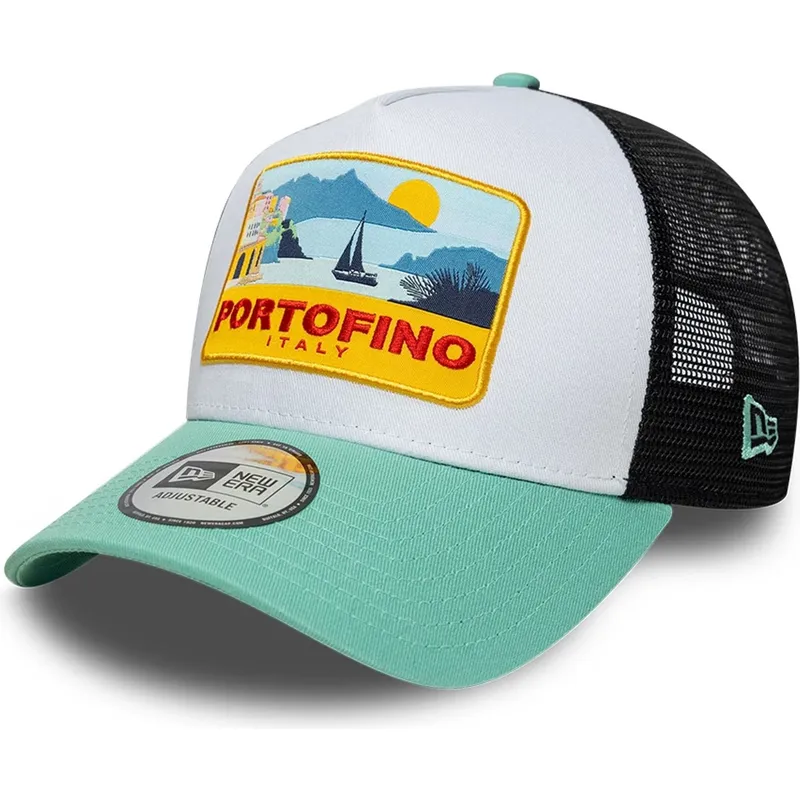 casquette-trucker-multicolore-a-frame-location-patch-portofino-new-era
