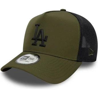 Czapka trucker zielona z czarnym logo A Frame Sport Los Angeles Dodgers MLB New Era