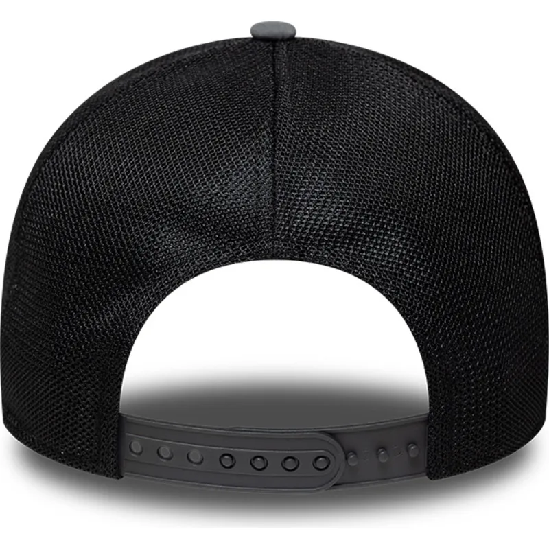 trucker-cap-grau-mit-schwarzem-logo-a-frame-sport-von-new-york-yankees-mlb-von-new-era