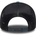 cepur-izliekta-soferis-zils-snapback-a-frame-denim-leather-patch-no-new-era