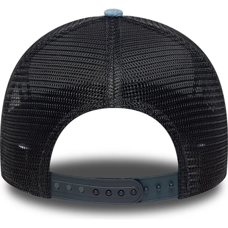 cepur-izliekta-soferis-zils-snapback-a-frame-denim-leather-patch-no-new-era
