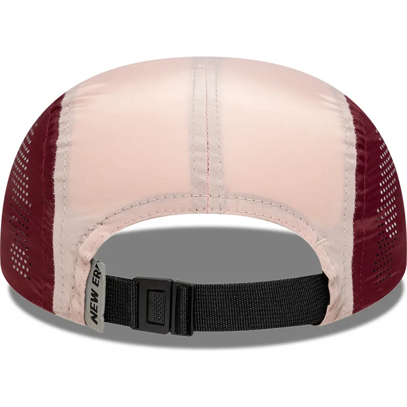cepur-izliekta-5-panelu-sarkans-regulejama-lente-runner-colour-block-no-new-era