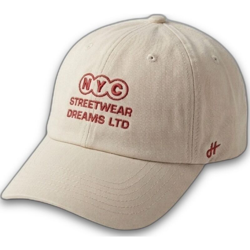 czapka-z-daszkiem-bezowa-regulowana-ny-dreams-just-kids-the-90s-od-homenage