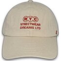 casquette-courbee-beige-ajustable-ny-dreams-just-kids-the-90s-homenage
