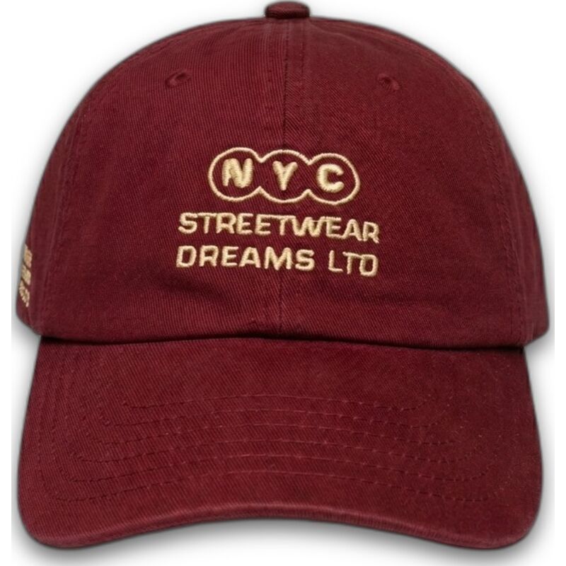 casquette-courbee-grenat-ajustable-ny-dreams-just-kids-the-90s-homenage