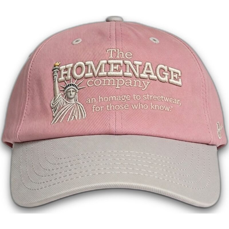 casquette-courbee-rose-et-grise-ajustable-statue-just-kids-the-90s-homenage