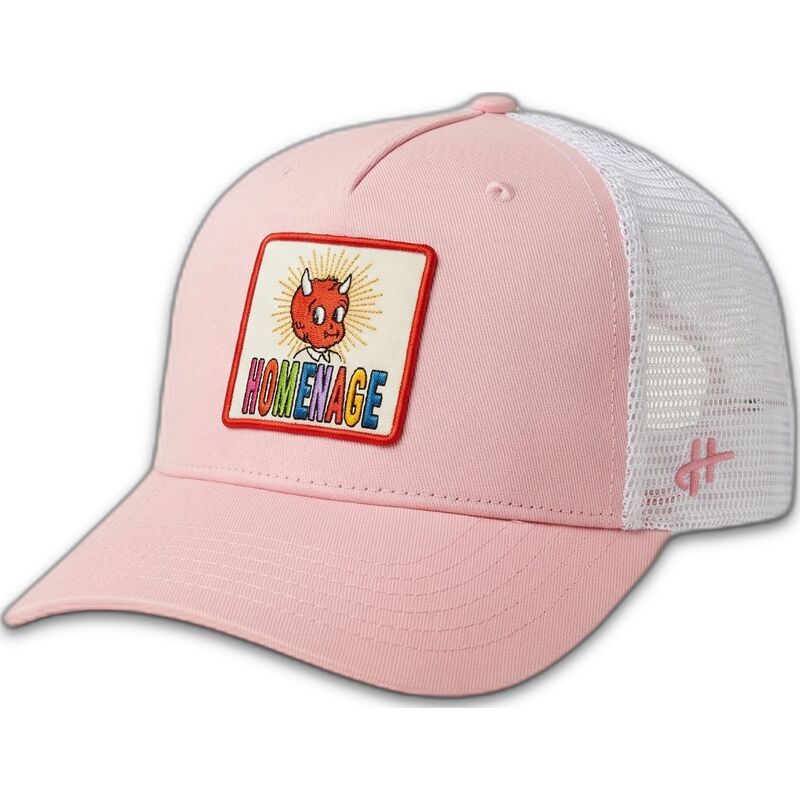 casquette-trucker-rose-et-blanche-childhood-fun-the-trucker-homenage