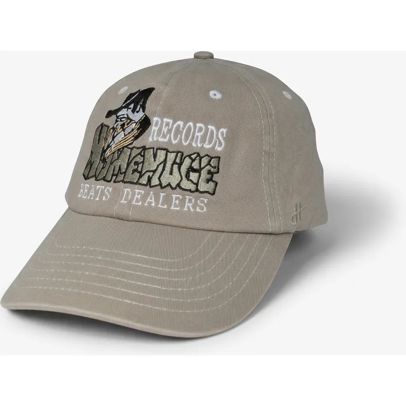 homenage-curved-brim-records-music-shapes-identity-the-90s-grey-adjustable-cap