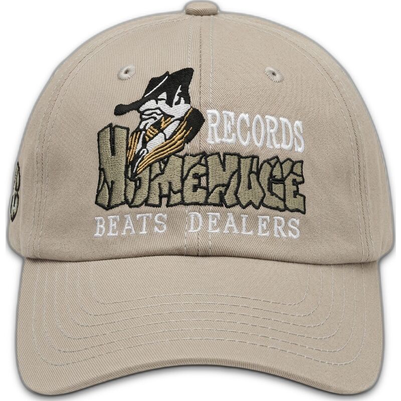 casquette-courbee-grise-ajustable-records-music-shapes-identity-the-90s-homenage