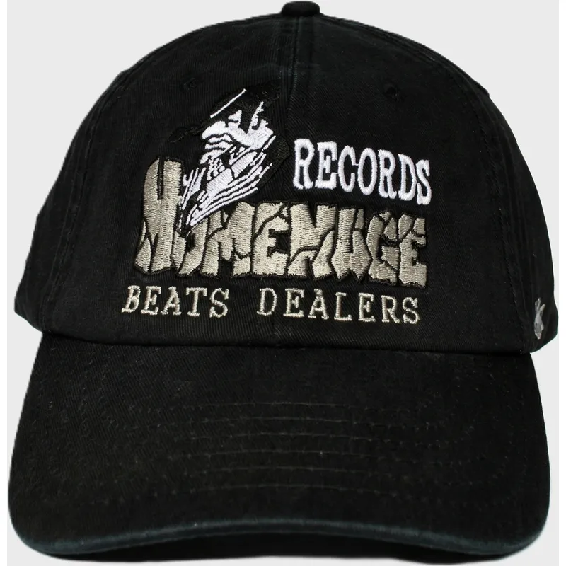 homenage-curved-brim-records-music-shapes-identity-the-90s-black-adjustable-cap