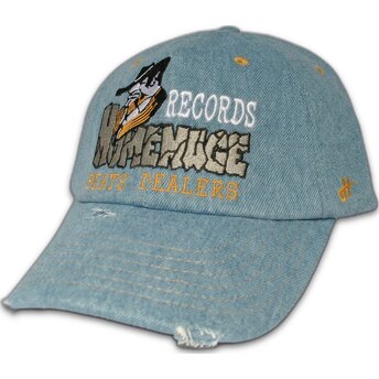 Casquette courbée bleue ajustable Denim Records Music Shapes Identity The 90s Homenage