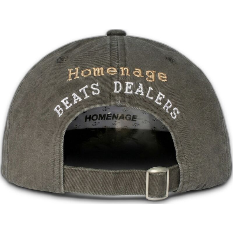 casquette-courbee-grise-fonce-ajustable-records-music-shapes-identity-the-90s-homenage