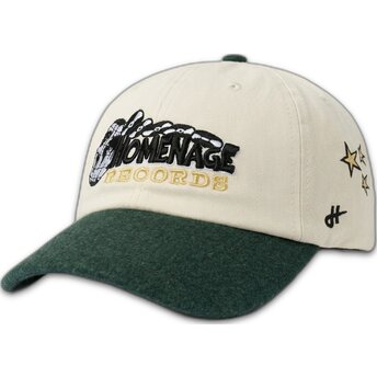 Casquette courbée khaki et verte ajustable Music World Music Shapes Identity The 90s Homenage