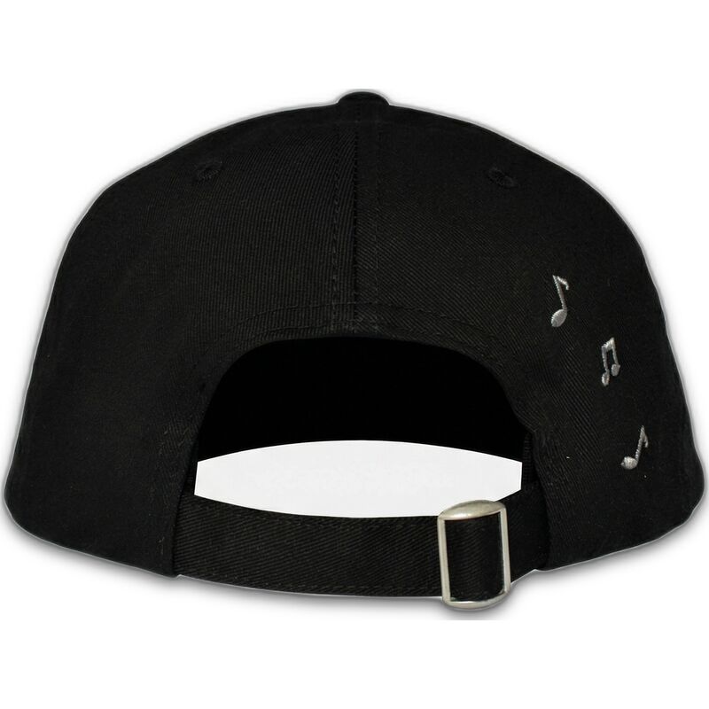 casquette-courbee-noire-ajustable-music-world-music-shapes-identity-the-90s-homenage