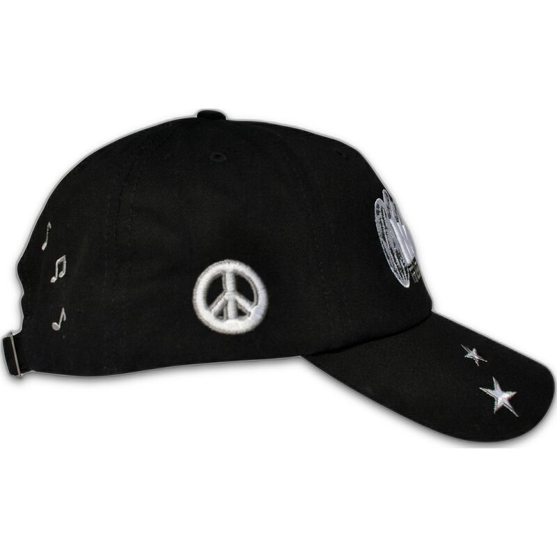 casquette-courbee-noire-ajustable-music-world-music-shapes-identity-the-90s-homenage