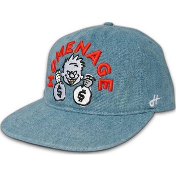 Casquette plate bleue snapback Denim Money Music Shapes Identity The Snap Homenage