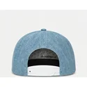 blaue-flatcap-snapback-denim-money-music-shapes-identity-the-snap-von-homenage