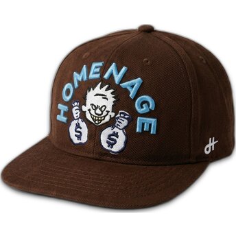 Cap plakana brown snapback The Snap no Homenage