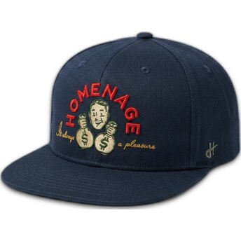 Granatowa czapka z zakrzywionym daszkiem snapback Money Music Shapes Identity The Snap od Homenage