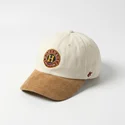 gorra-curva-beige-y-marron-ajustable-suede-resort-sport-the-90s-de-homenage