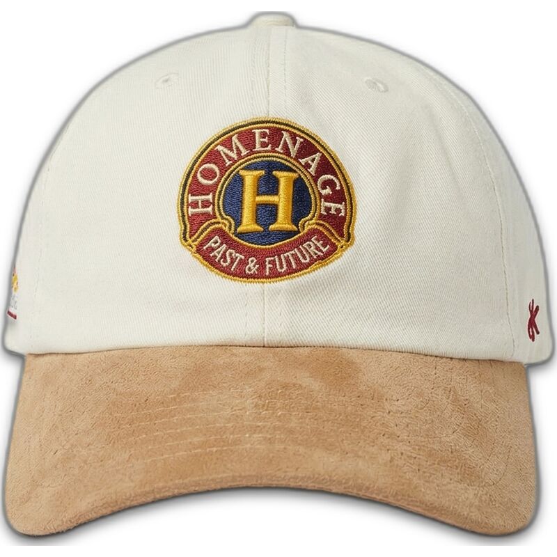 casquette-courbee-beige-et-marron-ajustable-suede-resort-sport-the-90s-homenage