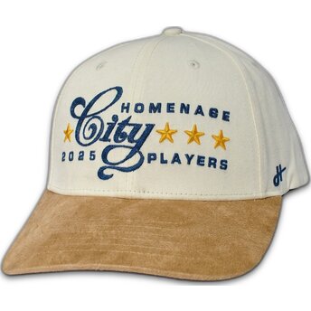 Czapka z daszkiem khaki i brązowa snapback Suede Players Sport The Ball od Homenage