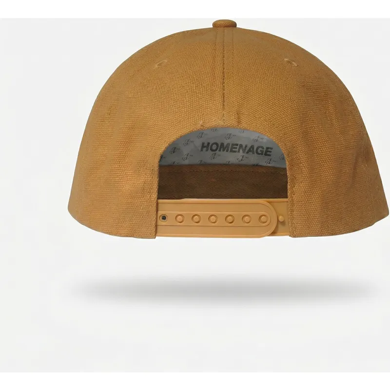 braune-gebogene-snapback-kappe-decker-workwear-the-retro-von-homenage