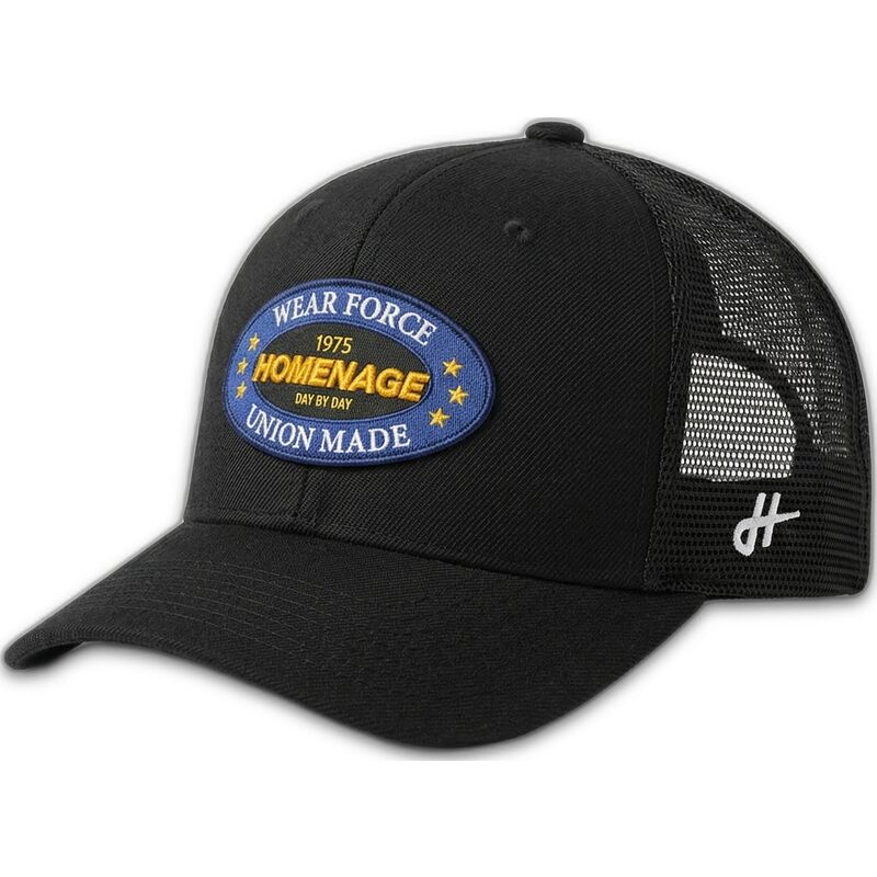 casquette-trucker-noire-union-workwear-the-trucker-homenage