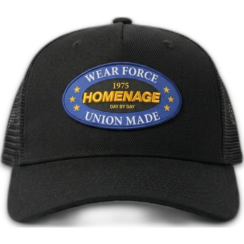 casquette-trucker-noire-union-workwear-the-trucker-homenage