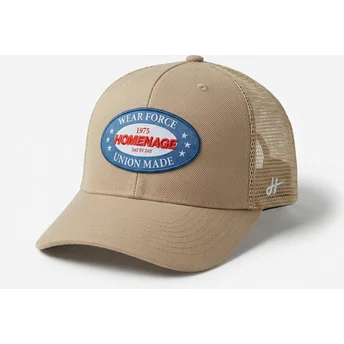 Homenage Union Workwear The Trucker Beige Trucker Hat