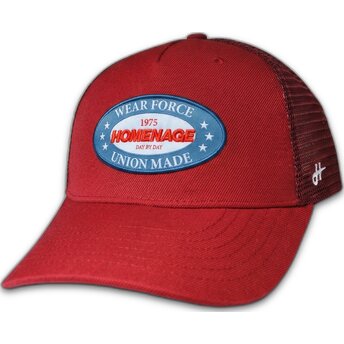 Casquette trucker rouge Union Workwear The Trucker Homenage