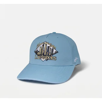 Blaue gebogene Snapback-Kappe LASKY Skylines The Retro von Homenage