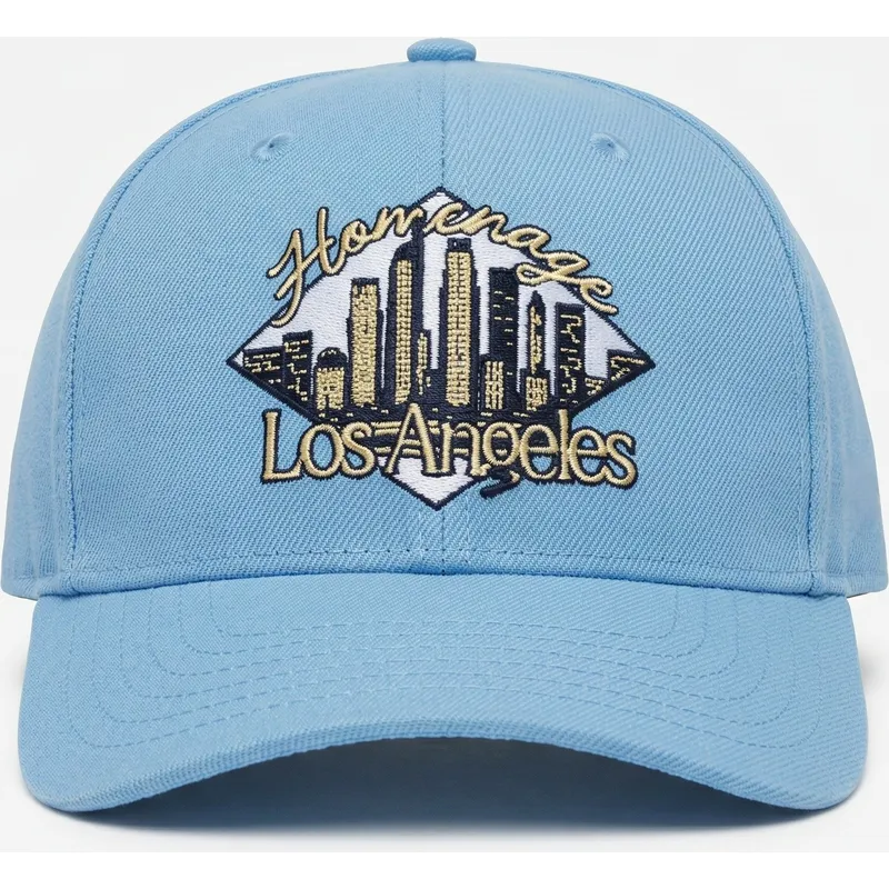 blaue-gebogene-snapback-kappe-lasky-skylines-the-retro-von-homenage