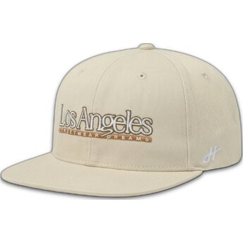 Casquette plate beige snapback Los Angeles Skylines The Snap Homenage