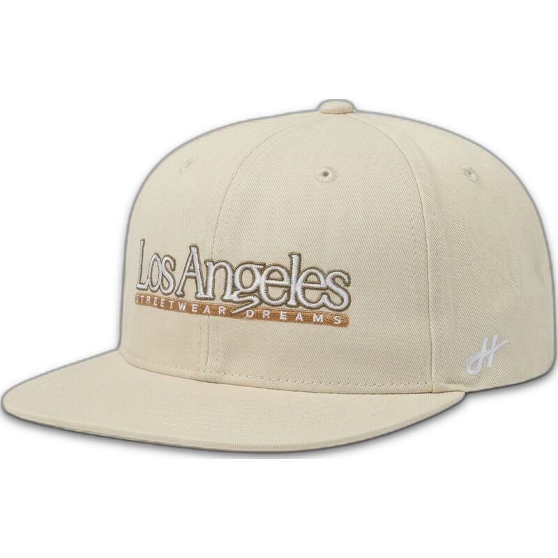 casquette-plate-beige-snapback-los-angeles-skylines-the-snap-homenage