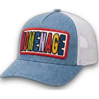 Casquette trucker bleue et blanche Denim Childhood Fun The Trucker Homenage