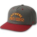 casquette-courbee-grise-et-rouge-snapback-just-kids-the-retro-homenage