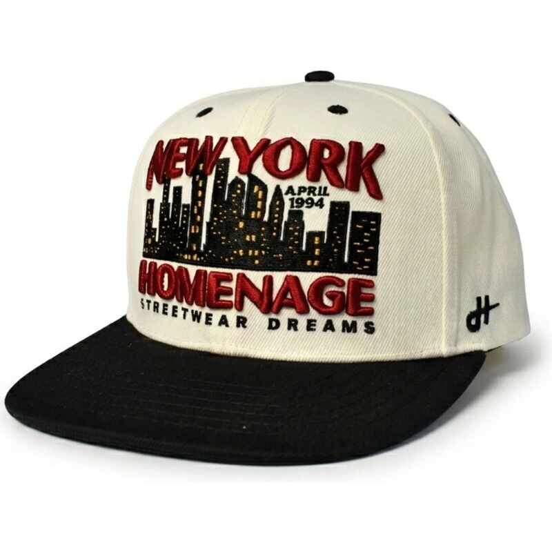 casquette-plate-beige-et-noire-snapback-nysky-skylines-the-snap-homenage