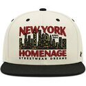casquette-plate-beige-et-noire-snapback-nysky-skylines-the-snap-homenage
