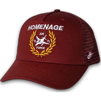 Cepur izliekta šoferis sarkans snapback The Trucker Jet Military Surplus The no Homenage