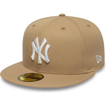 Cap plakana brown ajustada claro 59FIFTY League Essential no New York Yankees MLB no New Era