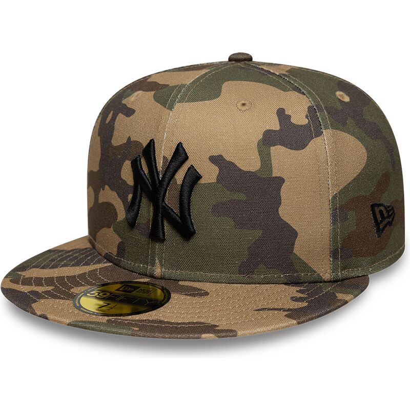 flache-kappe-camouflage-verstellbar-mit-schwarzem-logo-59fifty-camo-von-new-york-yankees-mlb-von-new-era